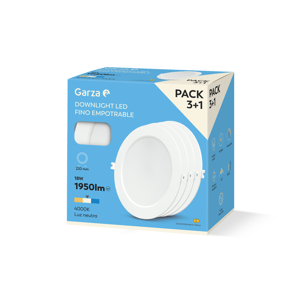 Downlight Empotrar Circular Acrílico Pack 3+1 (4)