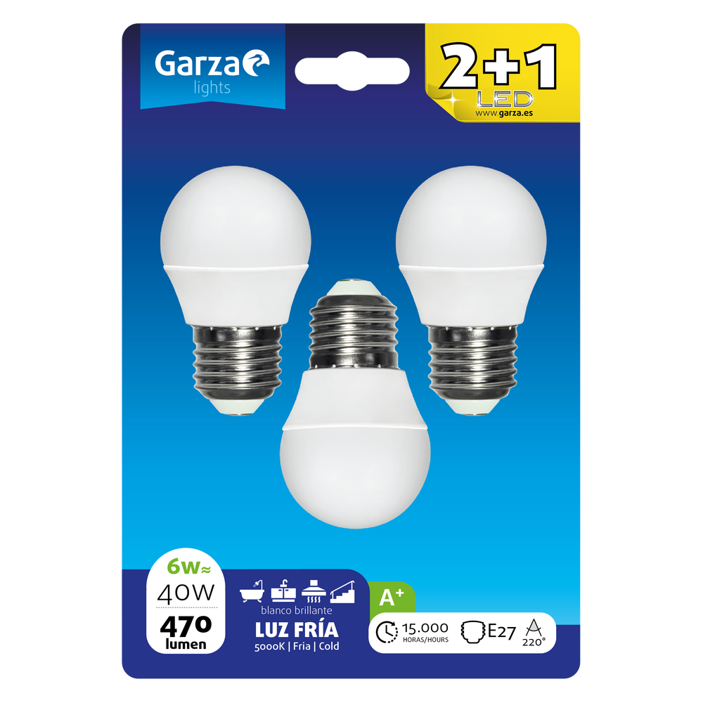 Garza Bombilla Led Smd Esférica G45 E27 (4)