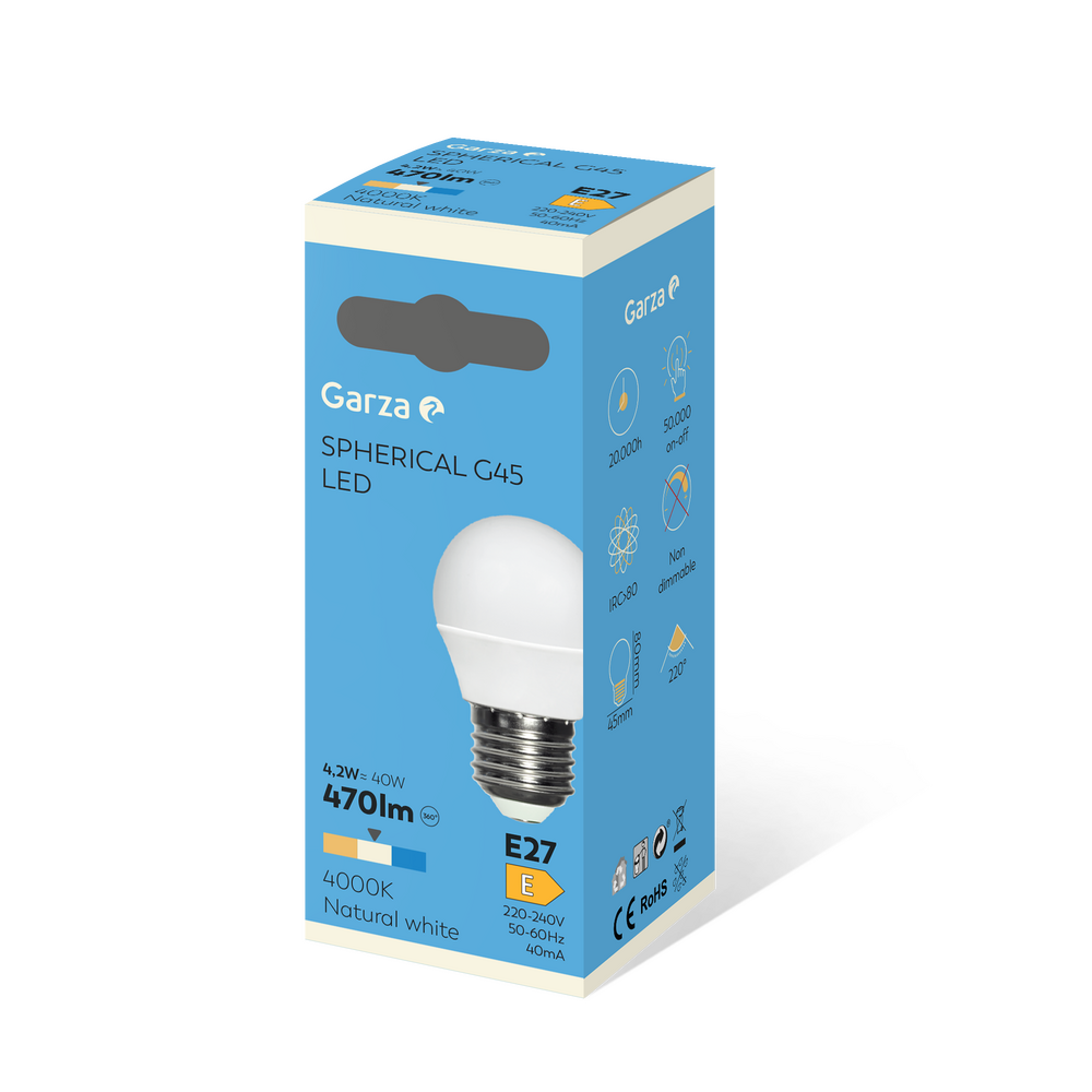 Garza Bombilla Led Smd Esférica G45 E27 (17)