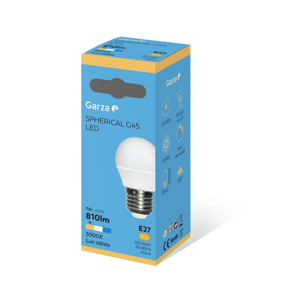 Garza Bombilla Led Smd Esférica G45 E27 (15)