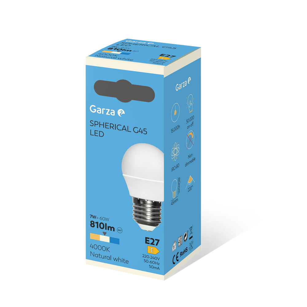 Garza Bombilla Led Smd Esférica G45 E27 (16)