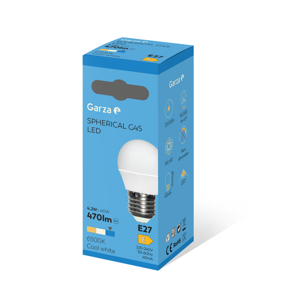 Garza Bombilla Led Smd Esférica G45 E27 (19)