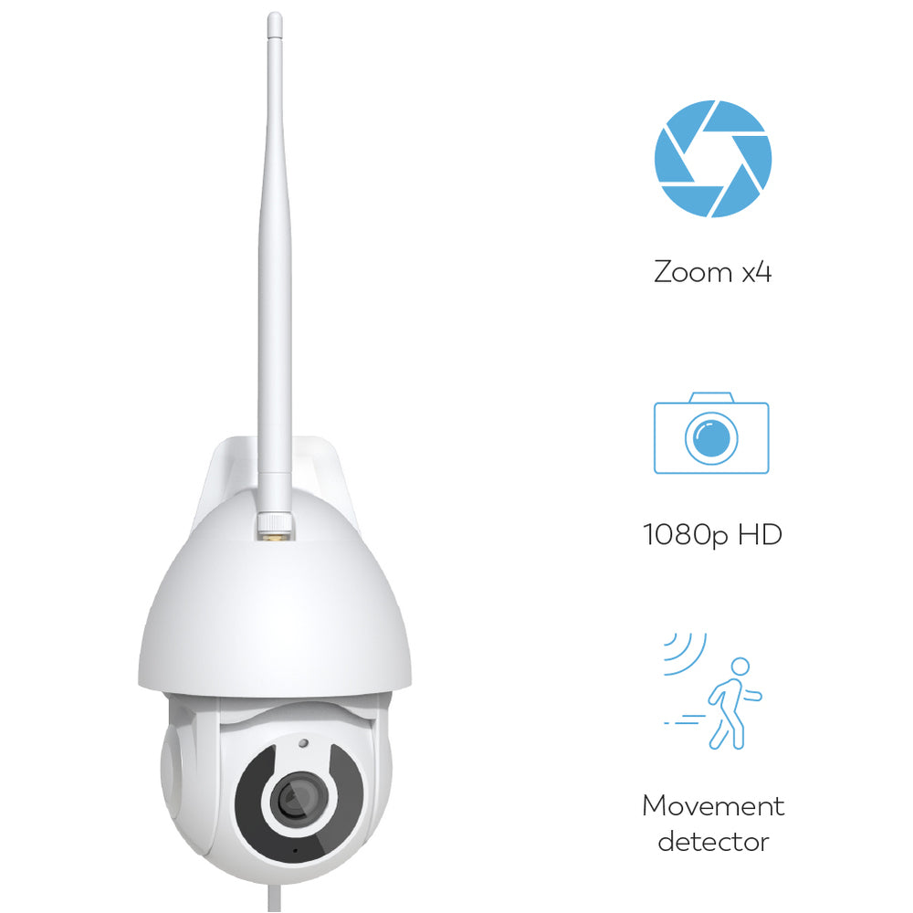 Cámara Seguridad Inteligente Exterior 360º Wifi 1080P Hd (2)