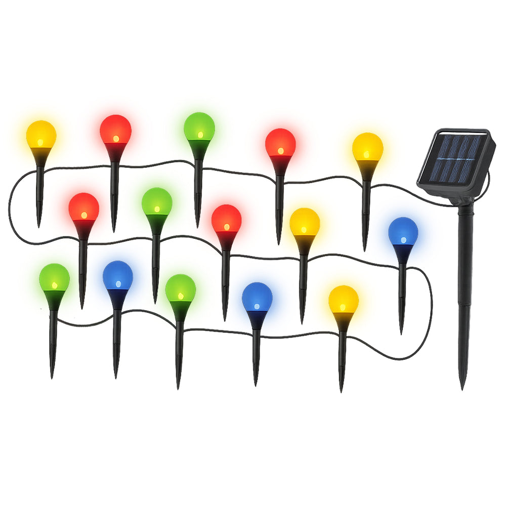 Guirnalda solar Calipso de burbujas multicolor