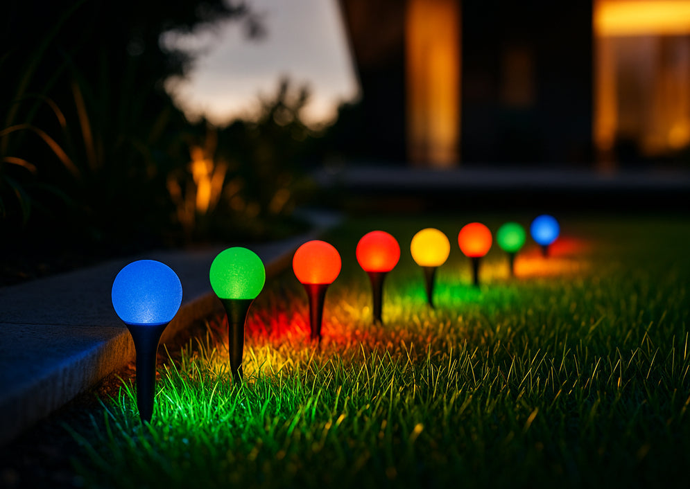 Guirnalda solar Calipso de burbujas multicolor - Lifestyle