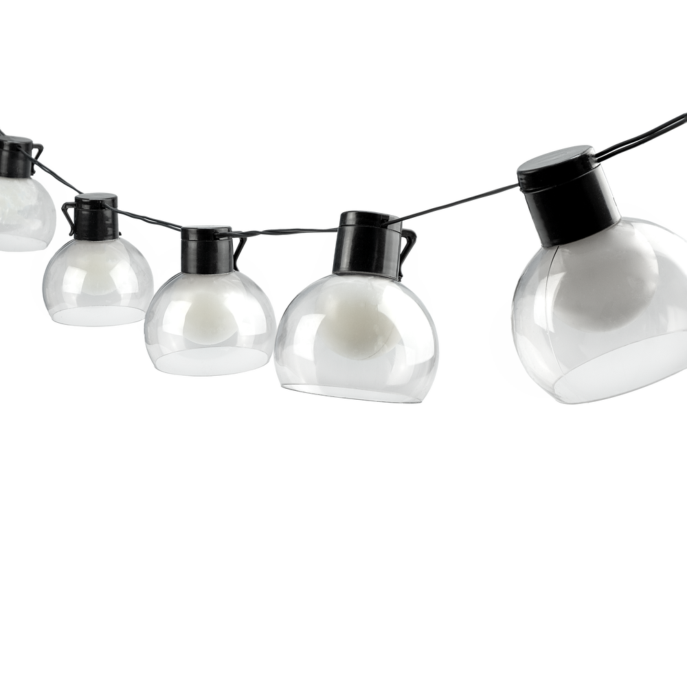 Guirnalda solar Helios con globos de cristal ahumado