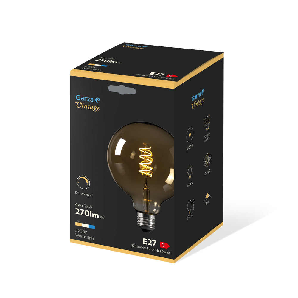 Bombilla Led Filamento Espiral G125 E27 Regulable