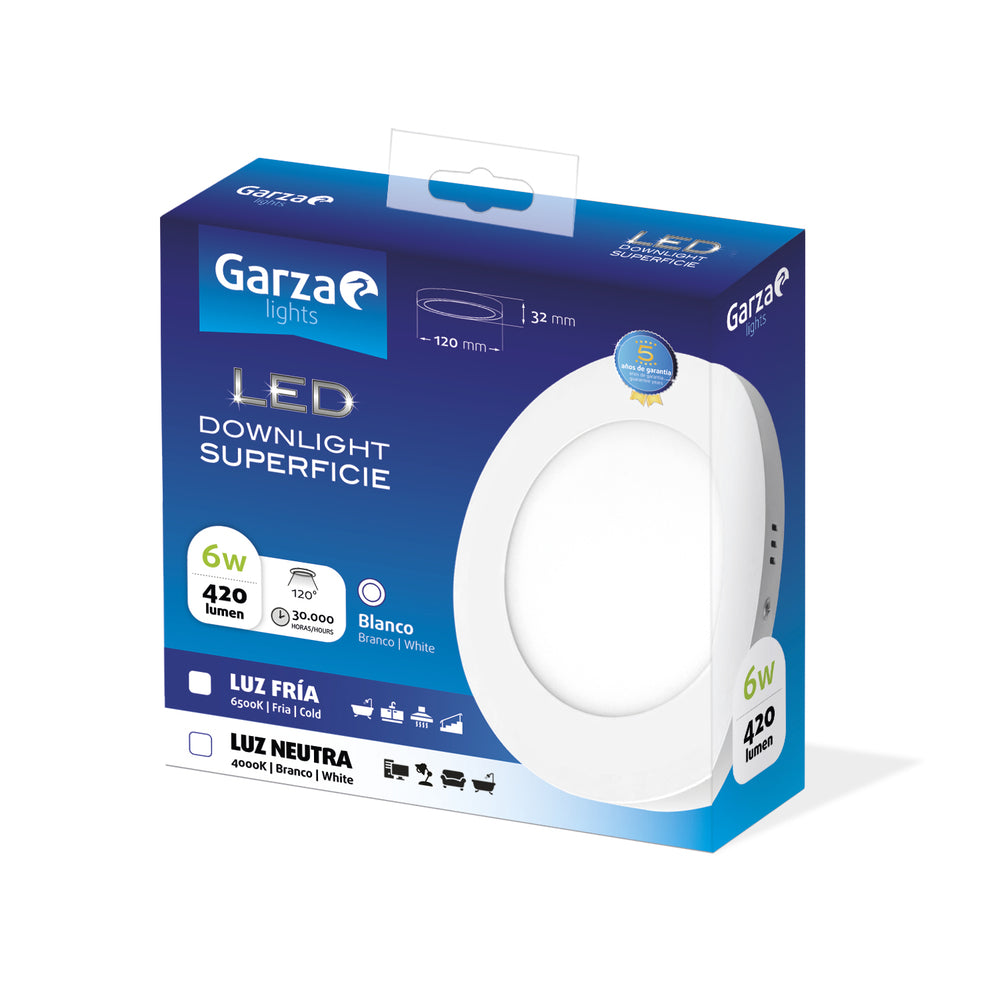 Downlight de Superficie Circular Blanco (10)