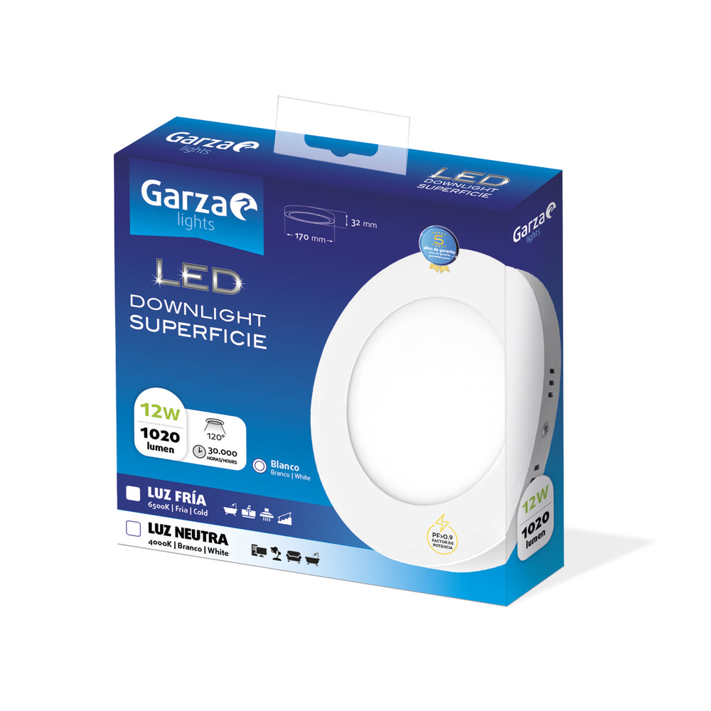 Downlight de Superficie Circular Blanco (15)