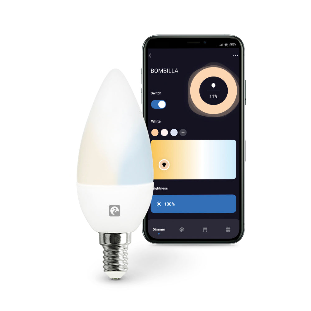 Bombilla Wifi Vela Cct Regulable E14 & Bombilla Wifi  Vela E14, 5.5W | 470 Lúmenes, CCT, 1 ud