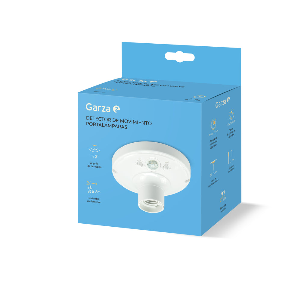 Detector De Movimiento Portalámparas 120°
