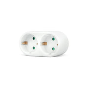 Adaptador De Enchufe De Pared Doble Frontal Schuko