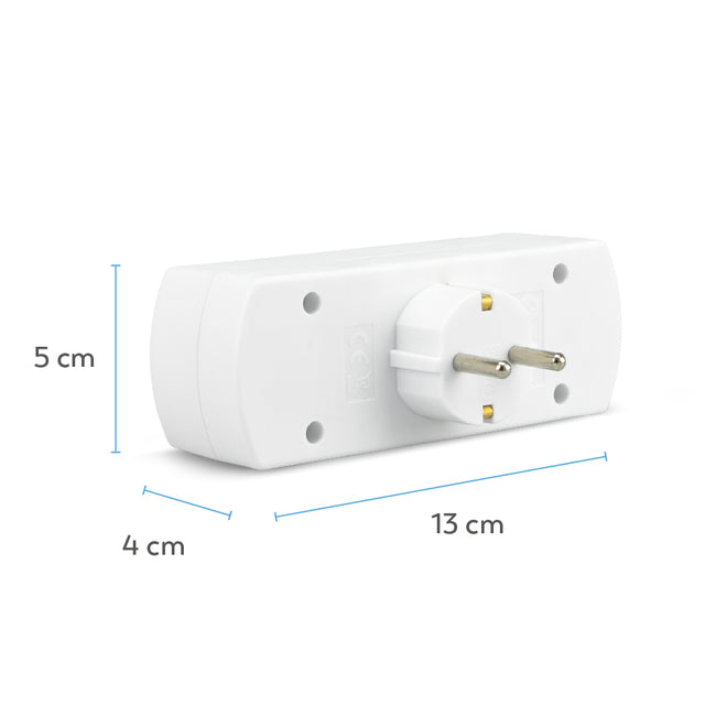 Adaptador De Enchufe De Pared Triple Frontal - Características