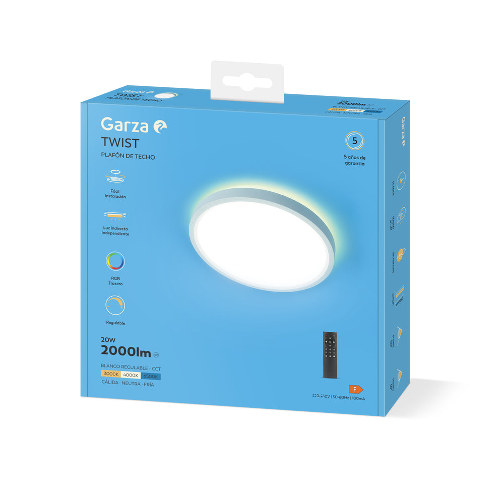 Plafón De Techo Twist Con Mando