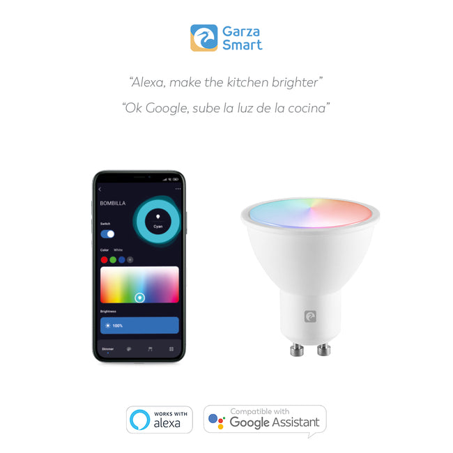 Bombilla Wifi Gu10 Rgb+Cct - Características