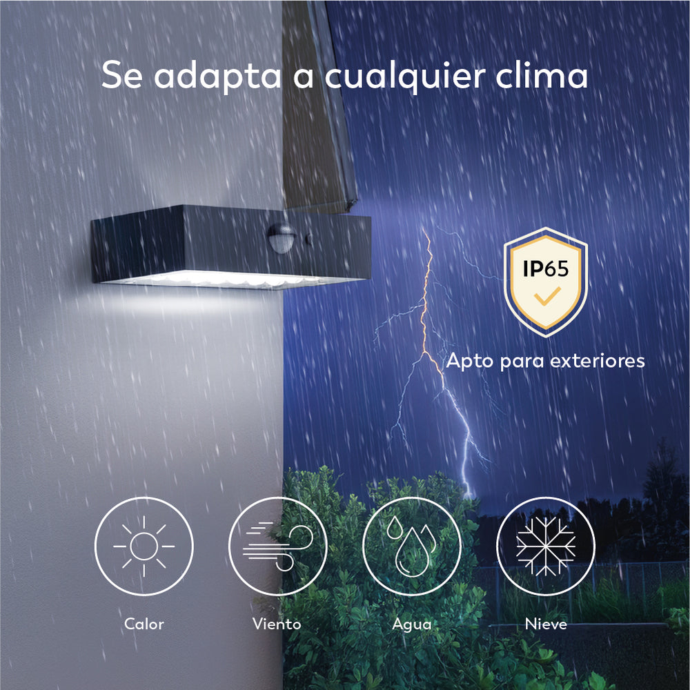 Lámpara de pared para exterior con placa solar David (7)