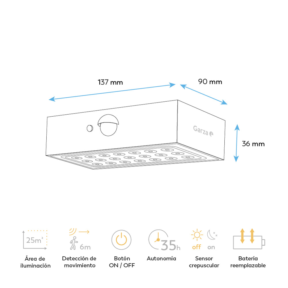 Lámpara de pared para exterior con placa solar David (9)