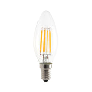 Bombilla Led Filamento Clear Vela E14