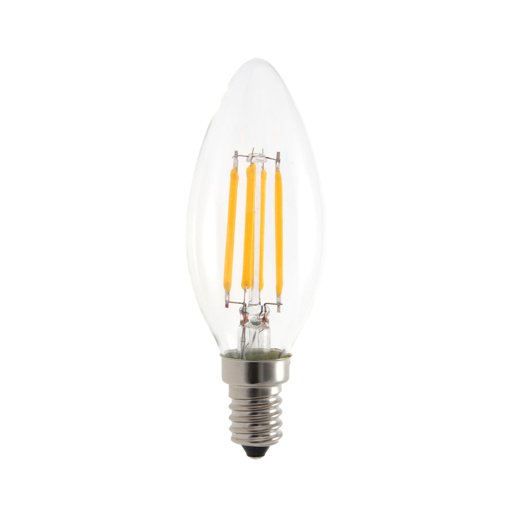 Bombilla Led Filamento Clear Vela E14