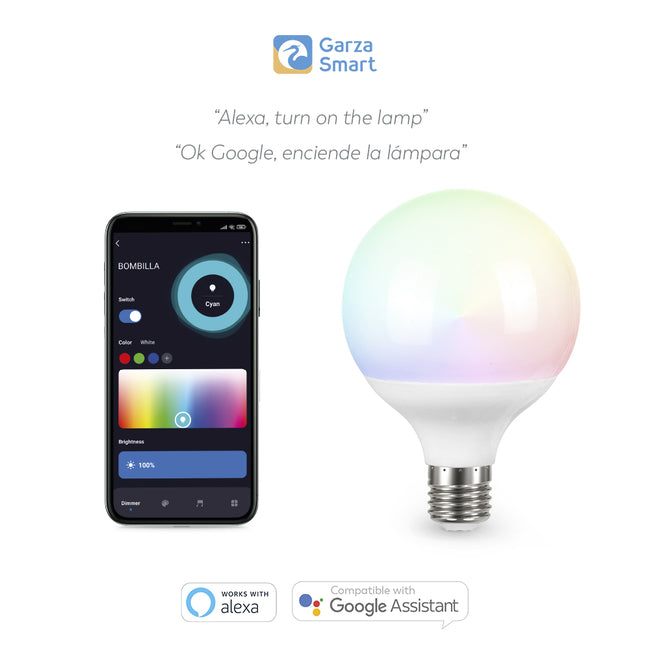 Bombilla Wifi Globo G95 Rgb-Cct Regulable E27 - Características