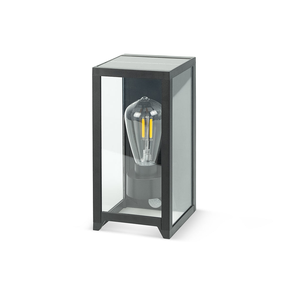 Aplique de pared solar vintage Becquer & Lámpara de pared vintage con placa solar Becquer