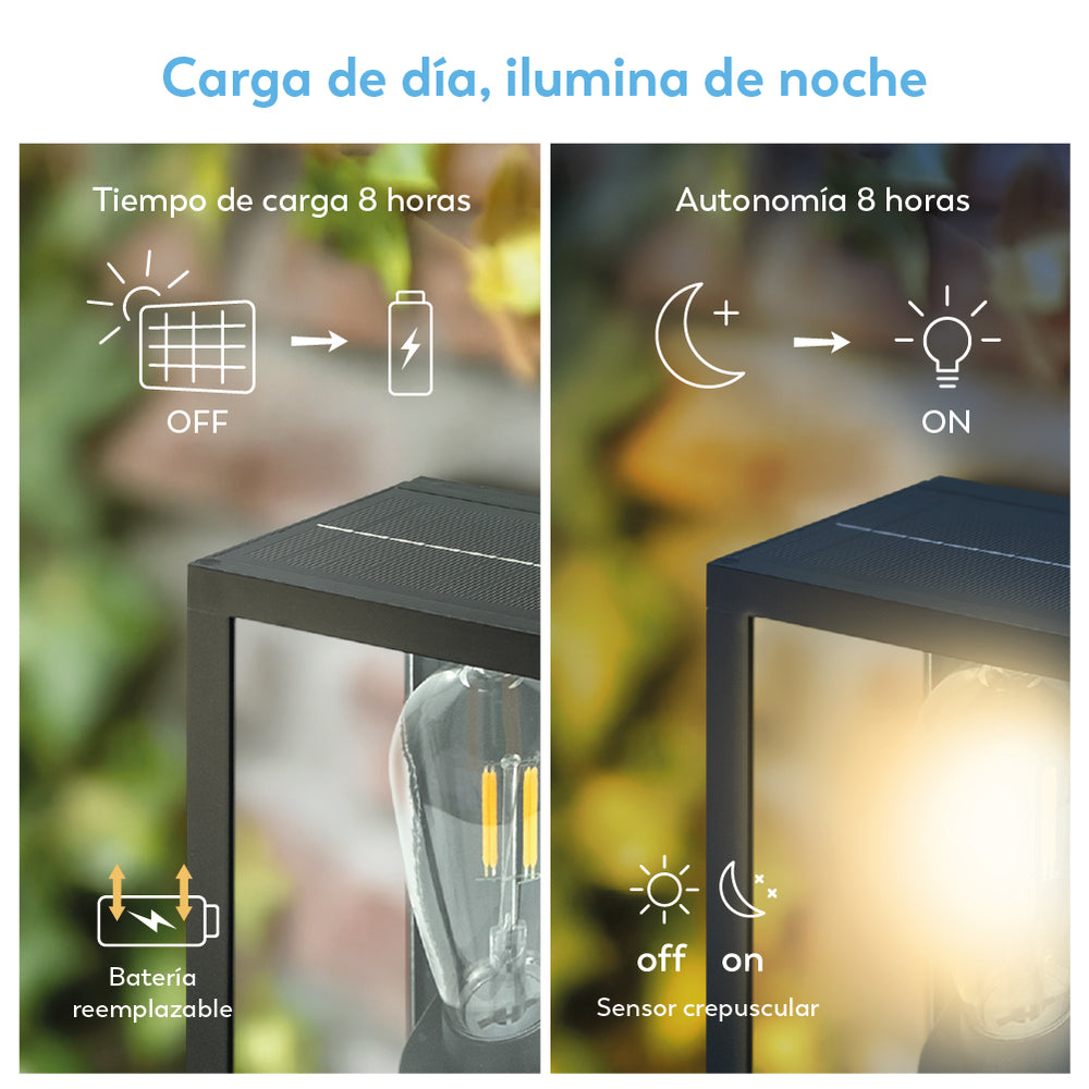 Aplique de pared solar vintage Becquer (9)