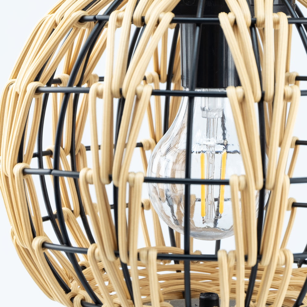 Farolillo solar decorativo Kobe efecto ratán (4)