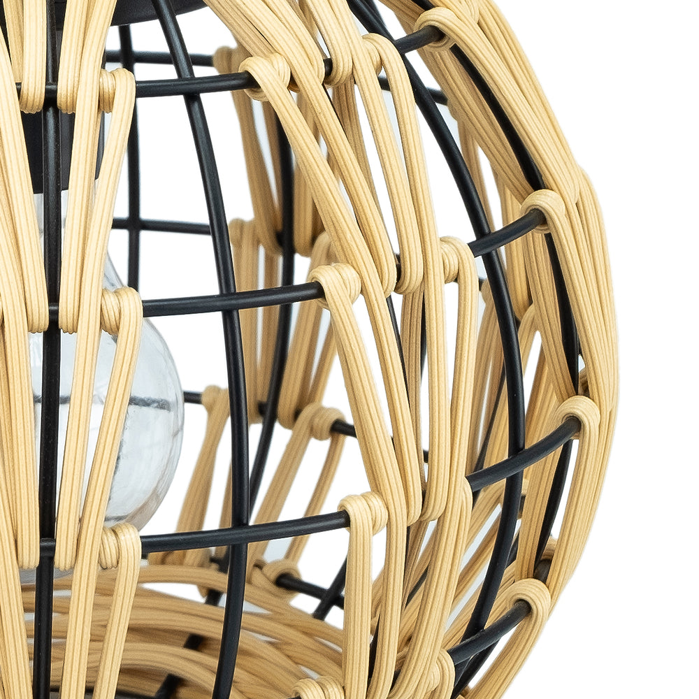 Farolillo solar decorativo Kobe efecto ratán (5)