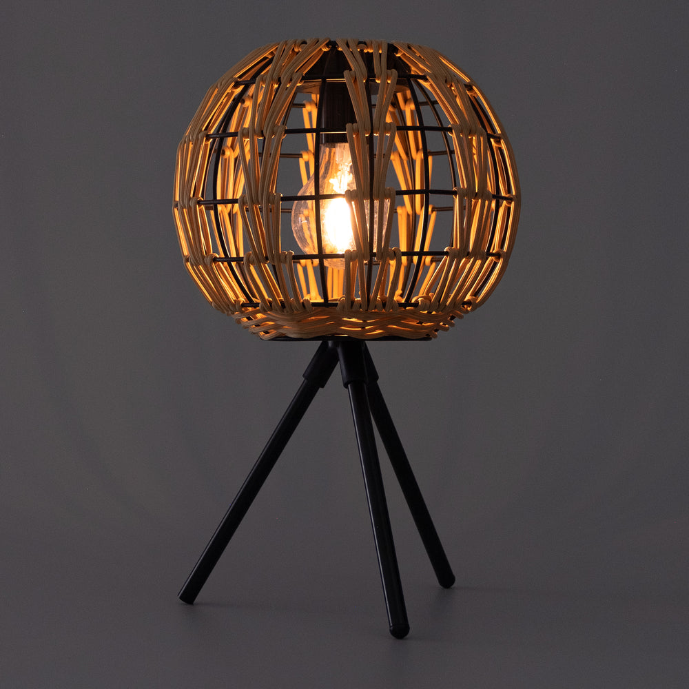 Farolillo solar decorativo Kobe efecto ratán (6)