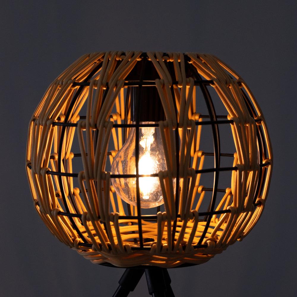 Farolillo solar decorativo Kobe efecto ratán (7)