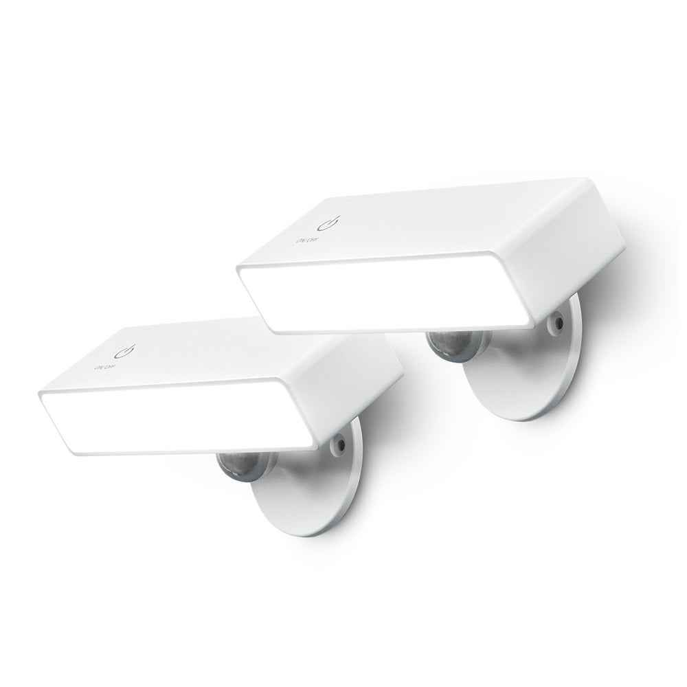 Aplique LED portátil Vega plástico & Aplique LED portátil sin cables Vega blanco 1+1