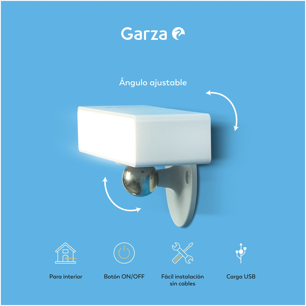 Aplique LED portátil Vega plástico (5)