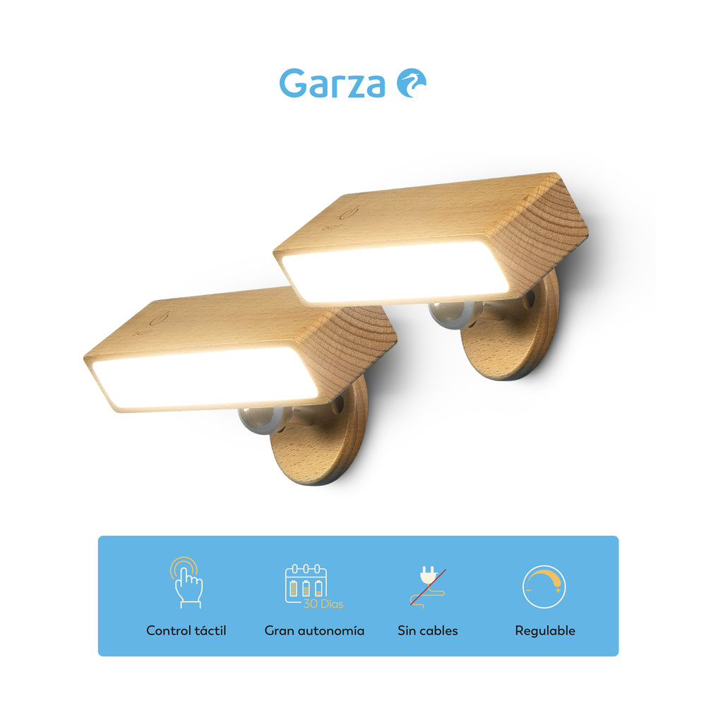 Aplique LED portátil Vega madera (3)
