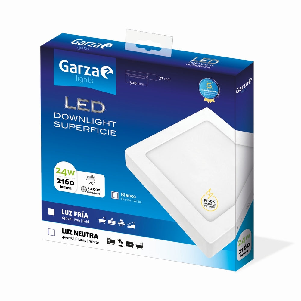 Downlight de Superficie Cuadrado Blanco (6)