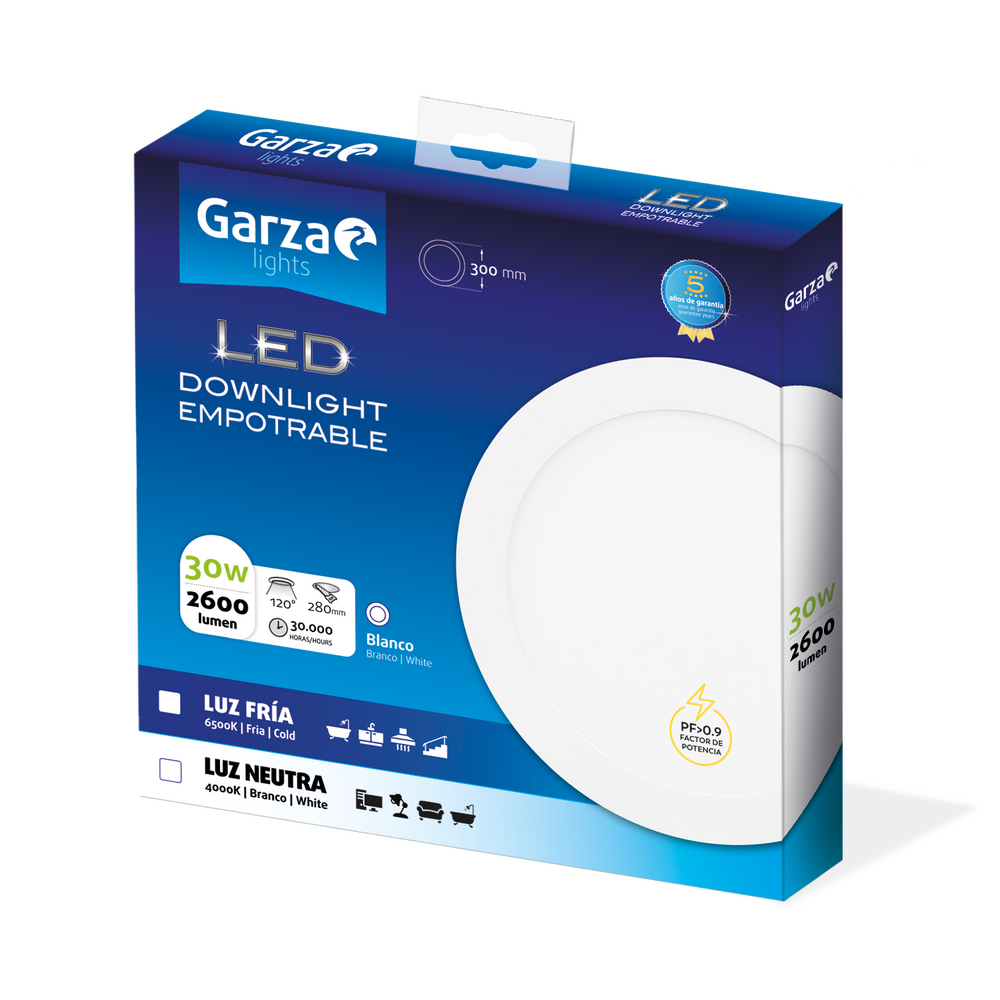 Downlight Empotrable Circular Extraplano Blanco (11)