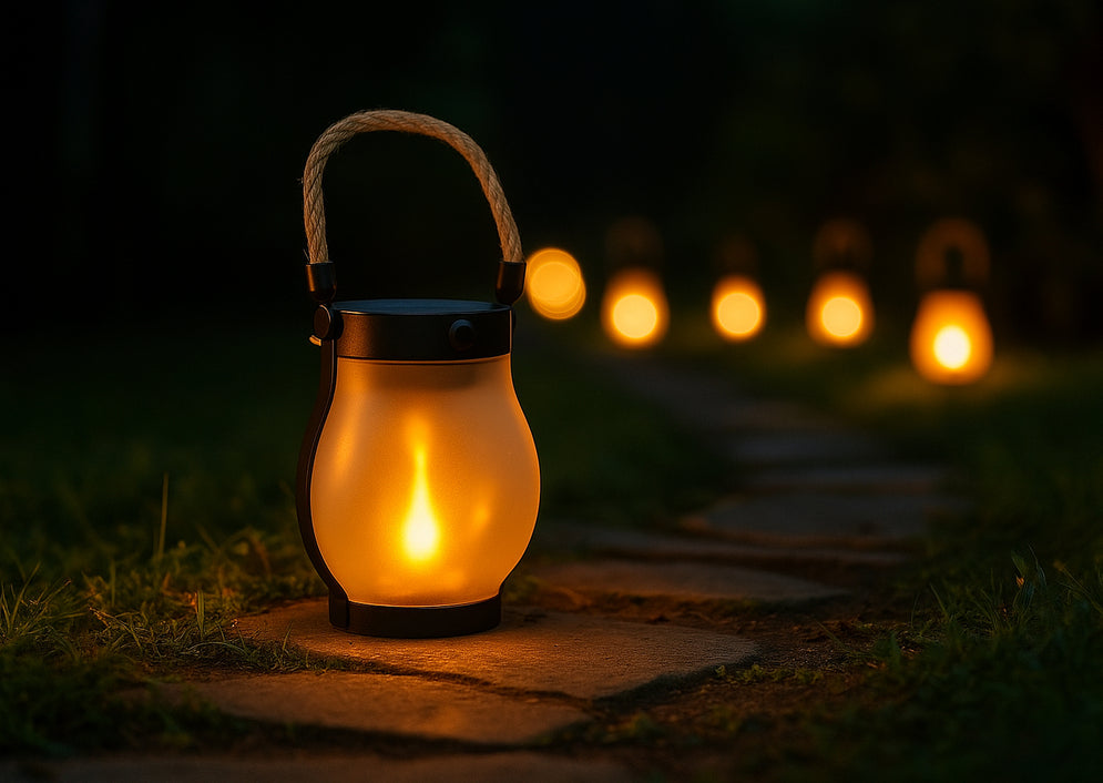 Farolillo solar Aster con cuerda y efecto llama mejorado - Lifestyle