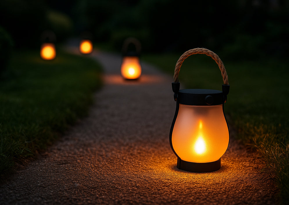 Farolillo solar Aster con cuerda y efecto llama mejorado - Lifestyle