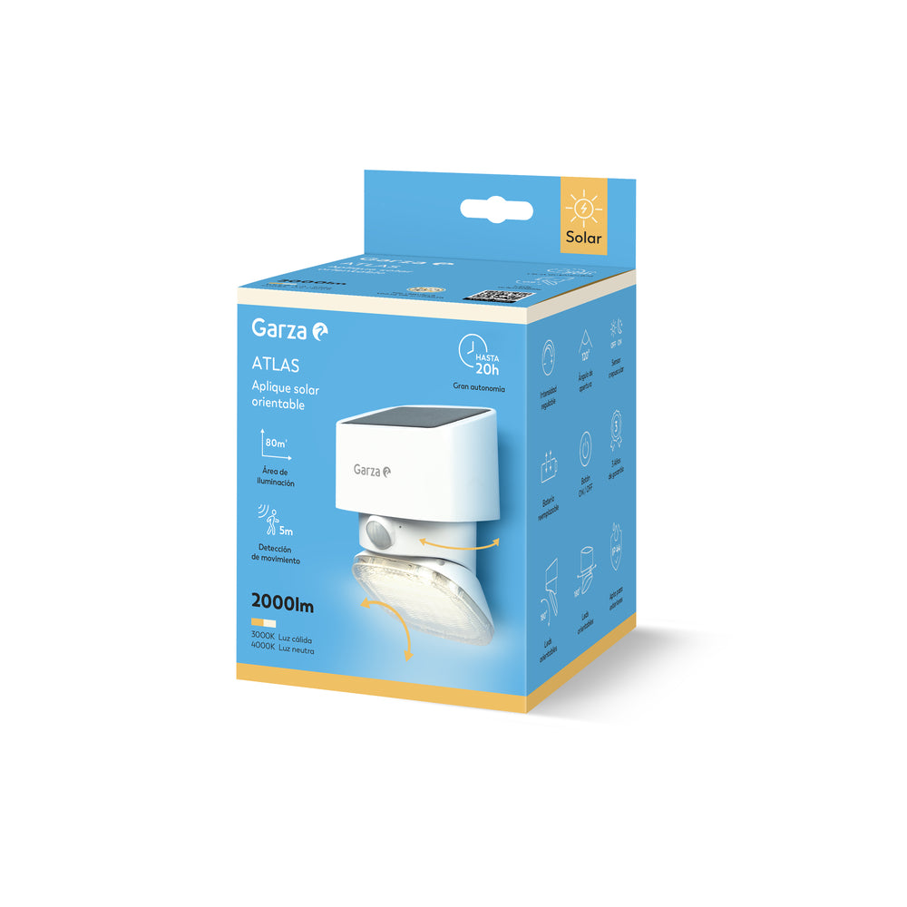Aplique solar Atlas con luz orientable 180º (2)