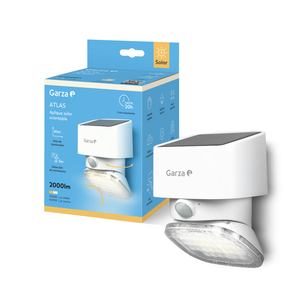 Aplique solar Atlas con luz orientable 180º (1)