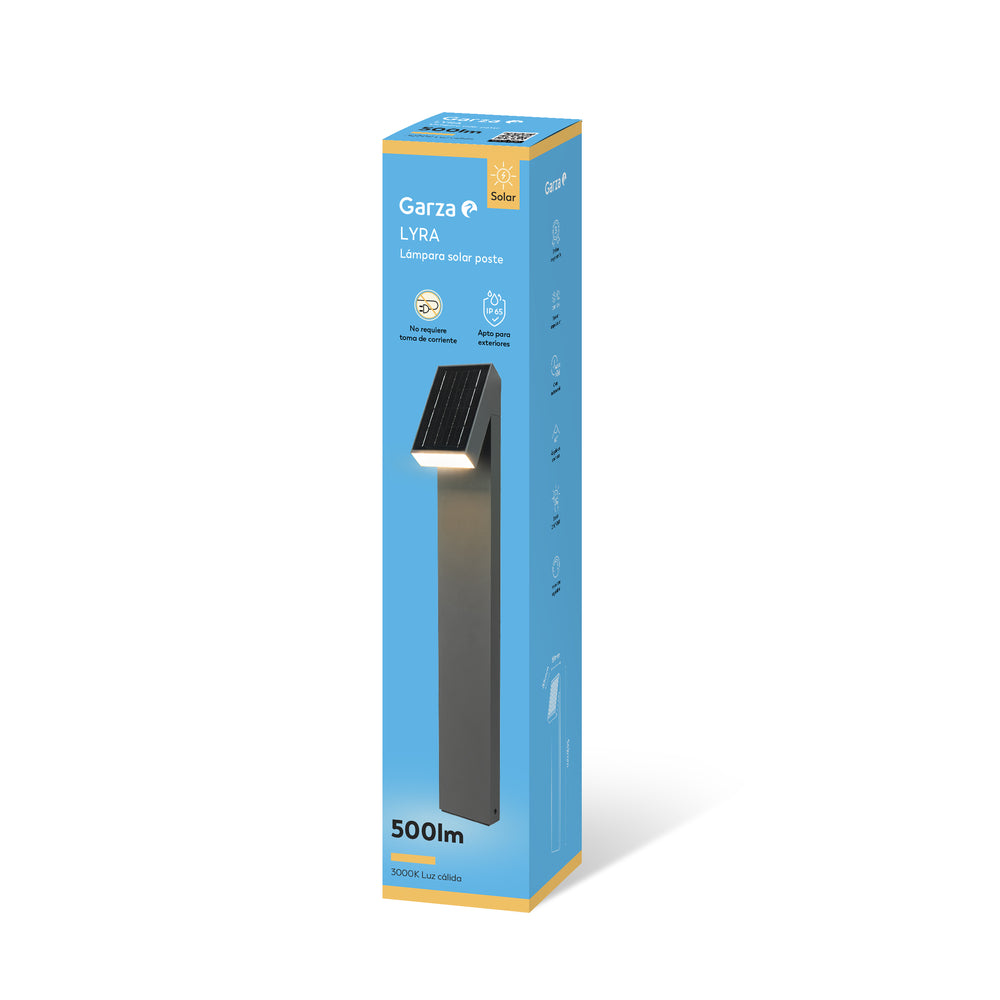 Poste solar premium Lyra 500 lm, autonomía hasta tres días nublados (2)