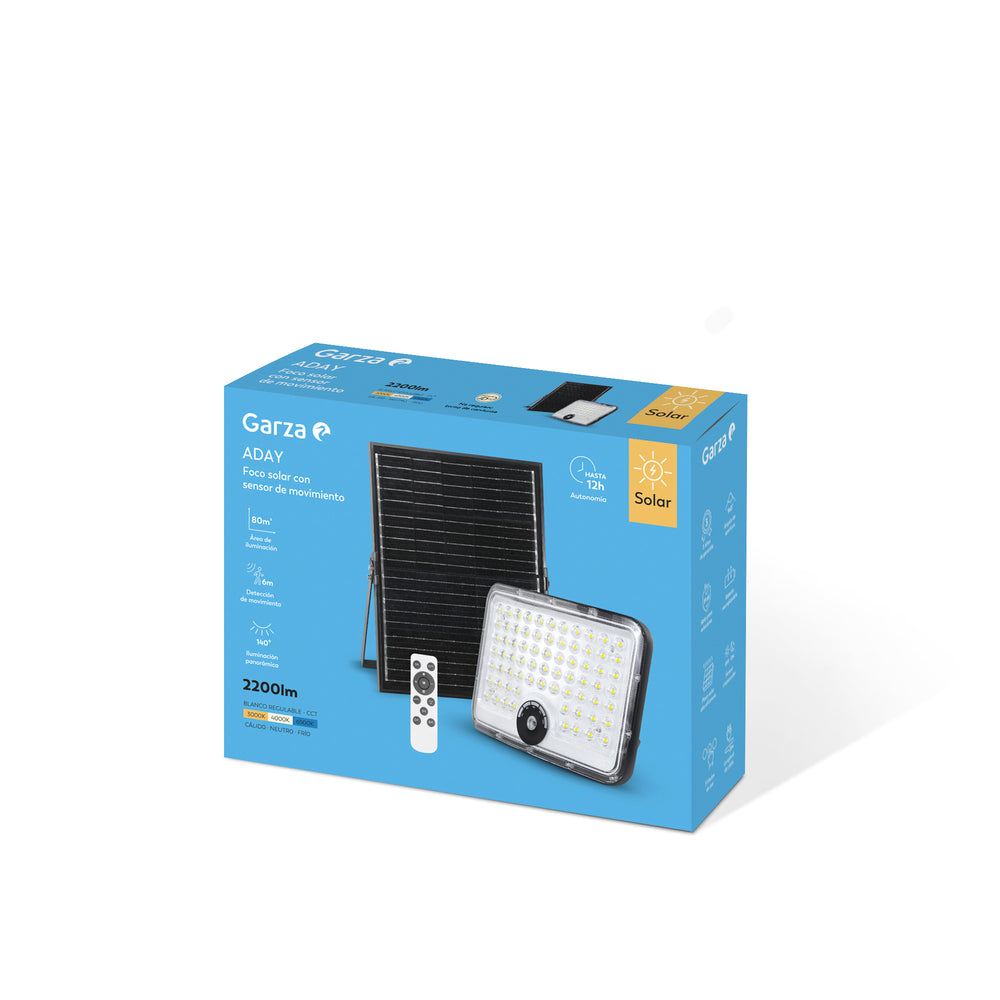 Proyector solar Aday placa desplazada sensor de movimiento (2)