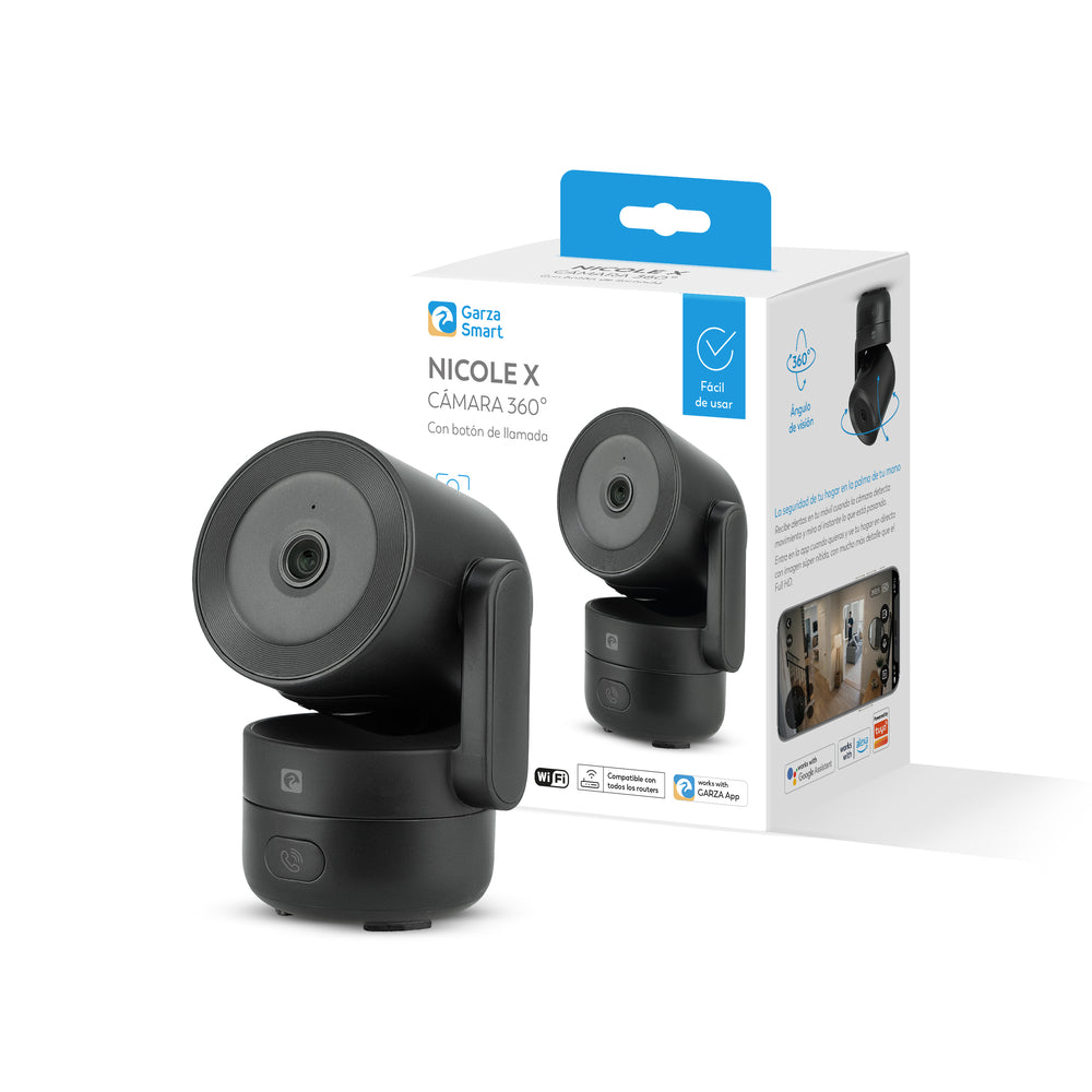 Nicole X - Cámara de Vigilancia Wifi Interior 360º con botón llamada (1)