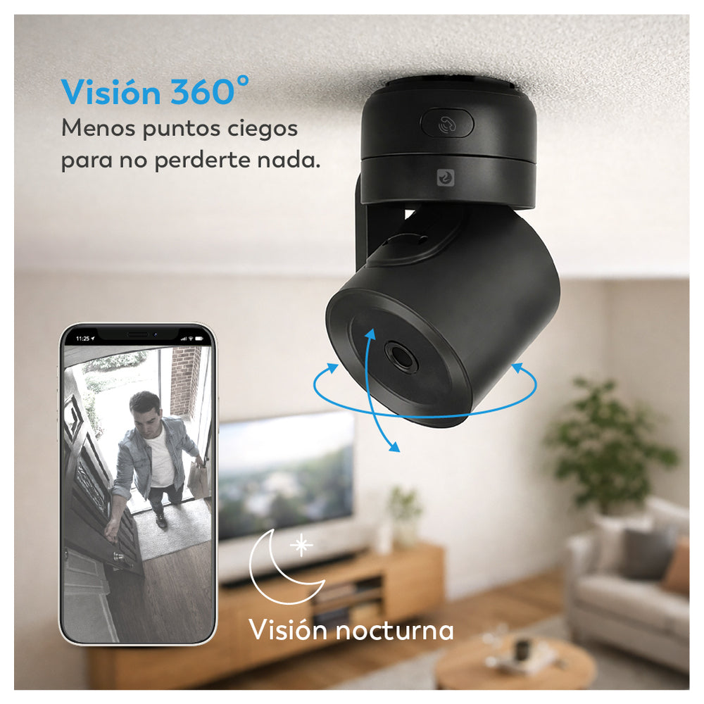 Nicole X - Cámara de Vigilancia Wifi Interior 360º con botón llamada (4)