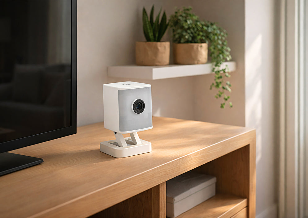 Aura - Cámara de Vigilancia WiFi Exterior con Aro de Luz - Lifestyle