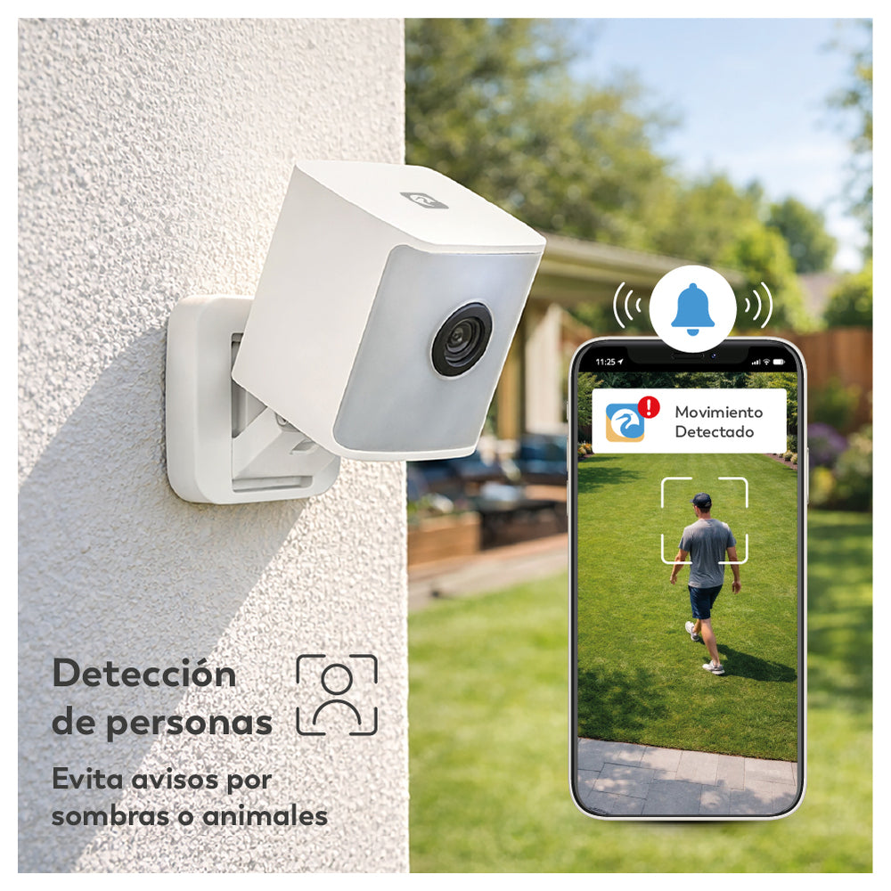 Aura - Cámara de Vigilancia WiFi Exterior con Aro de Luz (2)