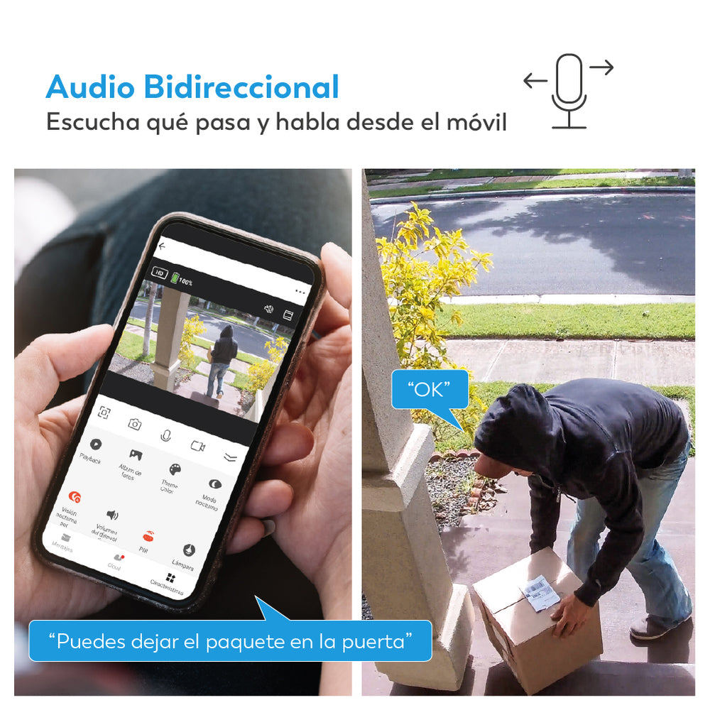 Aura - Cámara de Vigilancia WiFi Exterior con Aro de Luz (5)