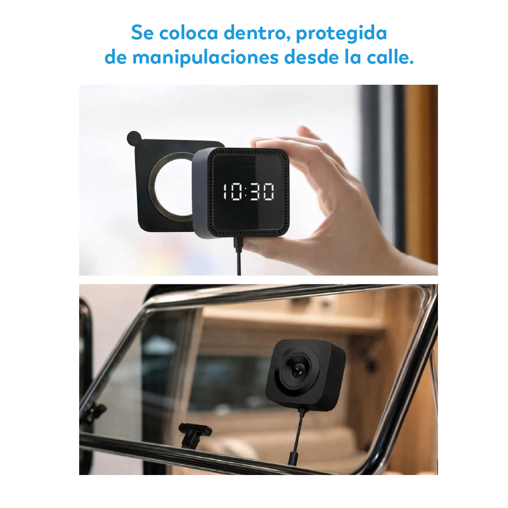 Vesper - Cámara de Vigilancia WiFi para Ventana con Reloj Digital (4)
