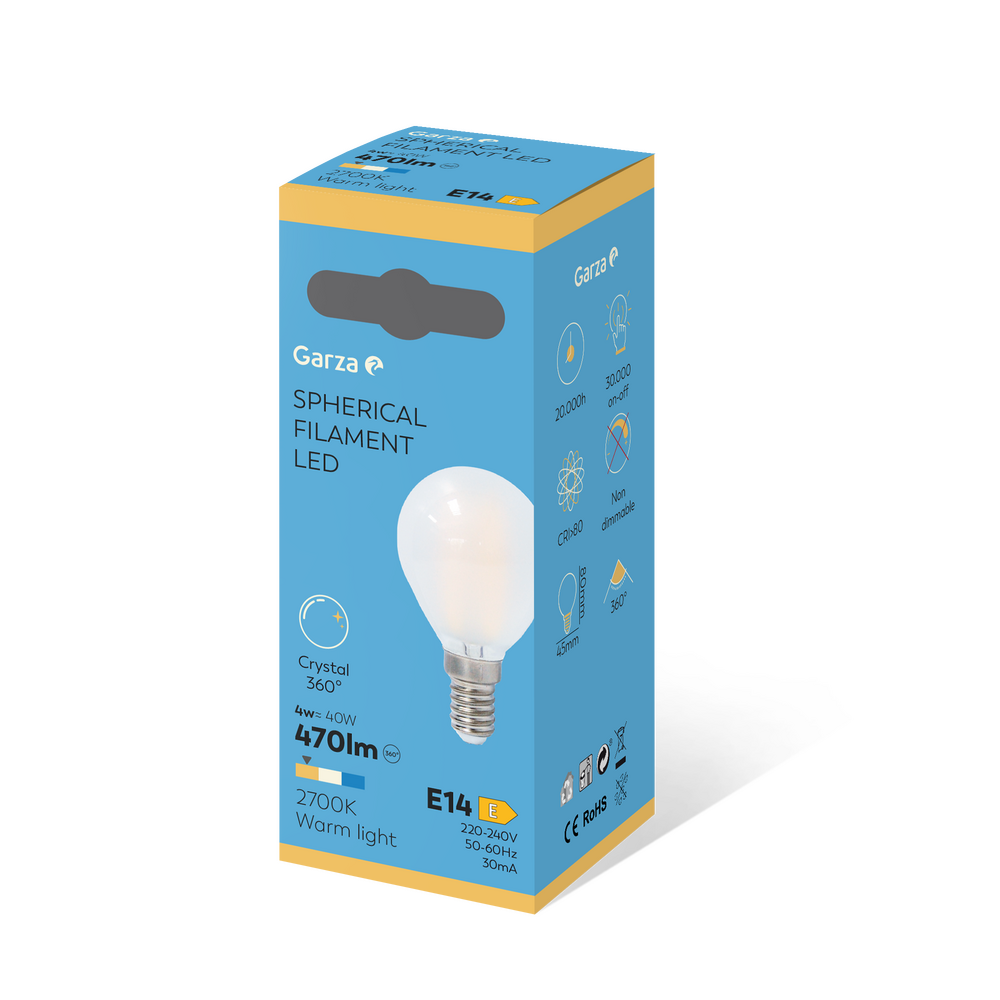 Bombilla Led Filamento Opal Esférica E14 (3)