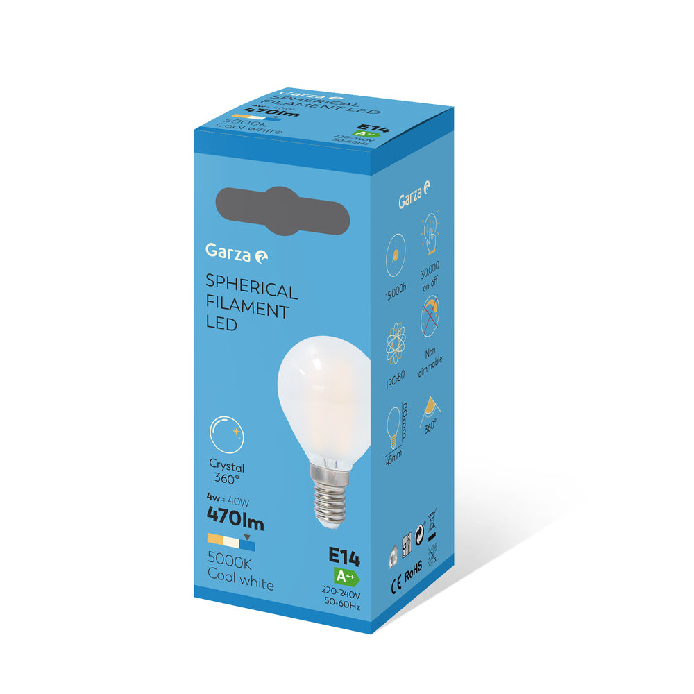 Bombilla Led Filamento Opal Esférica E14