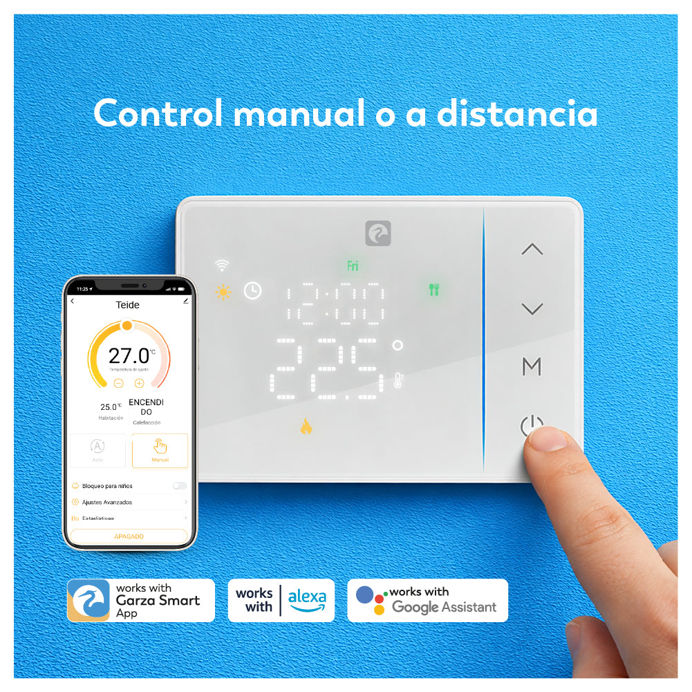 Teide - Termostato Inteligente Wifi Para Calefacción y Sistemas de frío de relé seco (3)